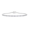 Thumbnail Image 0 of 9ct White Gold Sapphire & 1ct Diamond Tennis Bracelet