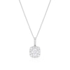 Thumbnail Image 0 of 9ct White Gold 0.33ct Diamond 18 Inch Cushion Shaped Pendant