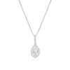 Thumbnail Image 0 of 9ct White Gold 0.33ct Diamond 18 Inch Pear Shaped Pendant