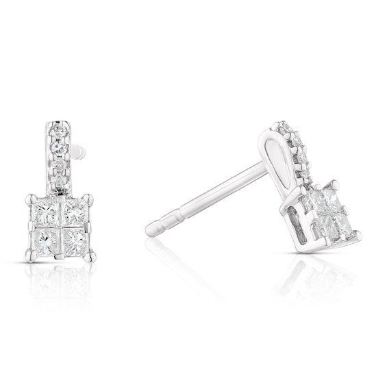 9ct White Gold 0.20ct Diamond Earrings