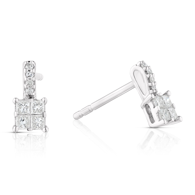 9ct White Gold 0.20ct Diamond Earrings