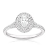 Thumbnail Image 1 of Engagement Ring 18ct White Gold & Platinum 0.50ct Diamond Double Halo Ring