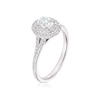Thumbnail Image 2 of Engagement Ring 18ct White Gold & Platinum 0.50ct Diamond Double Halo Ring