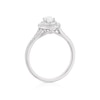 Thumbnail Image 3 of Engagement Ring 18ct White Gold & Platinum 0.50ct Diamond Double Halo Ring