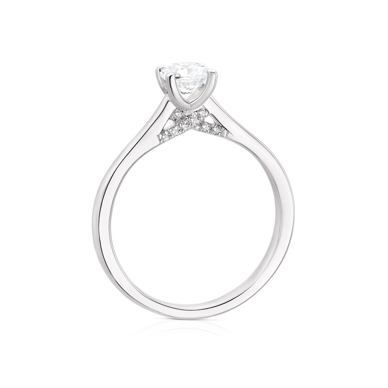 18ct White Gold & Platinum 0.50ct Diamond Round Cut Ring