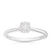 Thumbnail Image 1 of Engagement Ring 9ct White Gold Illusion Solitaire 0.18ct Diamond Ring