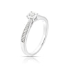 Thumbnail Image 1 of 9ct White Gold 0.20ct Diamond Illusion Solitaire Ring