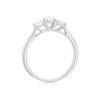 Thumbnail Image 3 of Engagement Ring 18ct White Gold 0.75ct Diamond Trilogy Round Cut Ring
