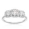 Thumbnail Image 0 of Platinum 1ct Diamond Trilogy Cushion Shaped Halo Ring