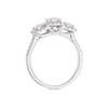 Thumbnail Image 2 of Platinum 1ct Diamond Trilogy Cushion Shaped Halo Ring