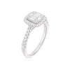 Thumbnail Image 1 of 9ct White Gold 0.50ct Diamond Cushion Shaped Cluster Ring