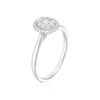 Thumbnail Image 1 of 9ct White Gold 0.25ct Diamond Oval Double Halo Ring