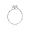 Thumbnail Image 2 of 9ct White Gold 0.25ct Diamond Oval Double Halo Ring