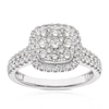 Thumbnail Image 1 of Platinum 1ct Diamond Cushion Shaped Cluster Ring