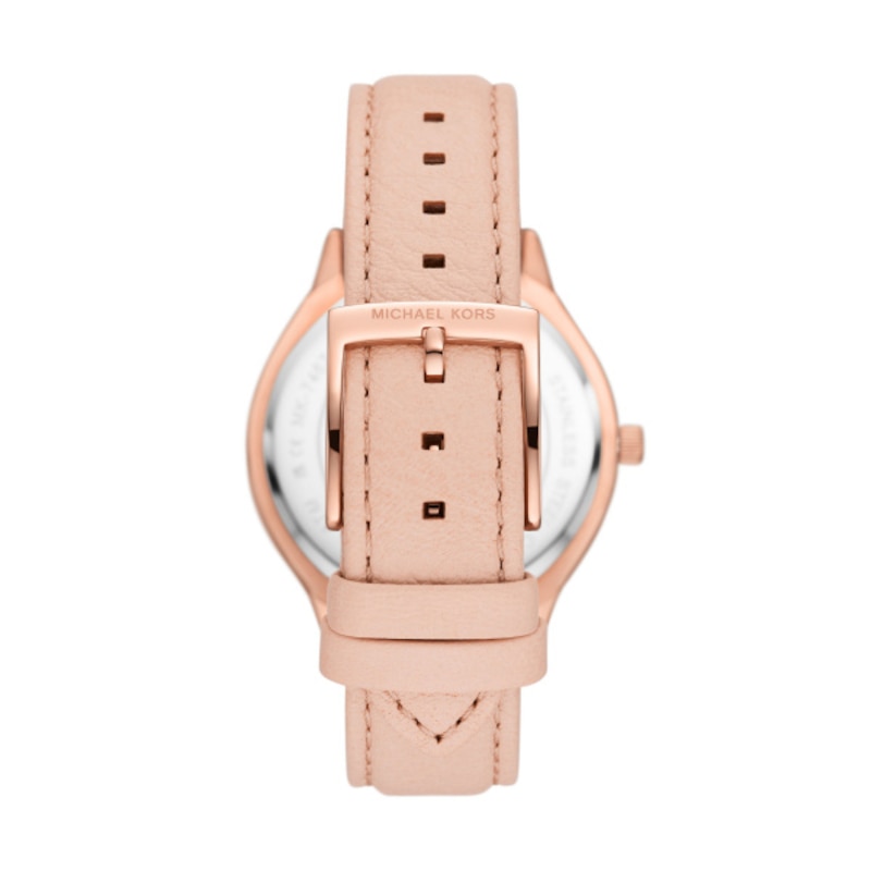 Michael Kors Slim Runway Rose Gold-Tone & Blush Pink Leather Watch