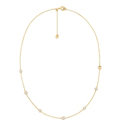 Michael Kors 14ct Gold Plated Sterling Silver Station Necklace
