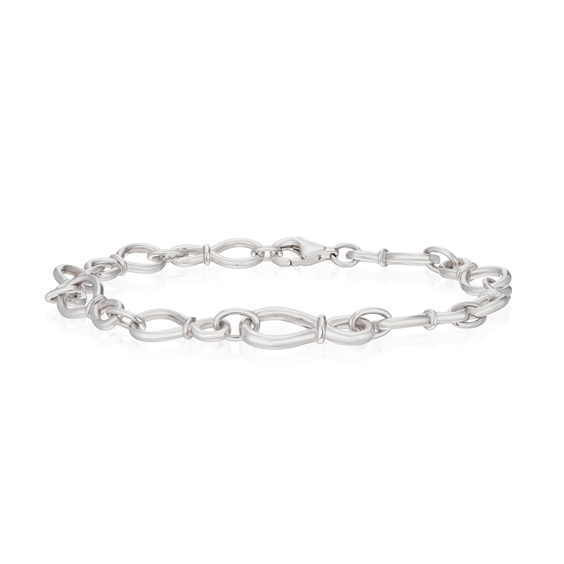 Sterling Silver 7.5 Inch Infinity Link Bracelet