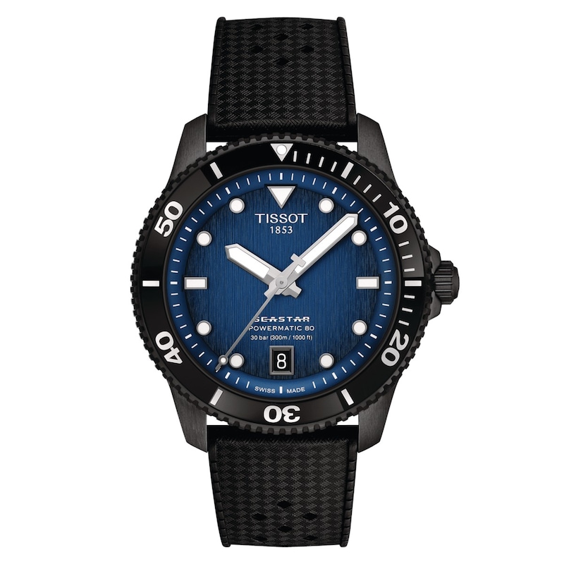 Tissot Seastar 1000 Men's Blue Dial & Rubber Strap Watch