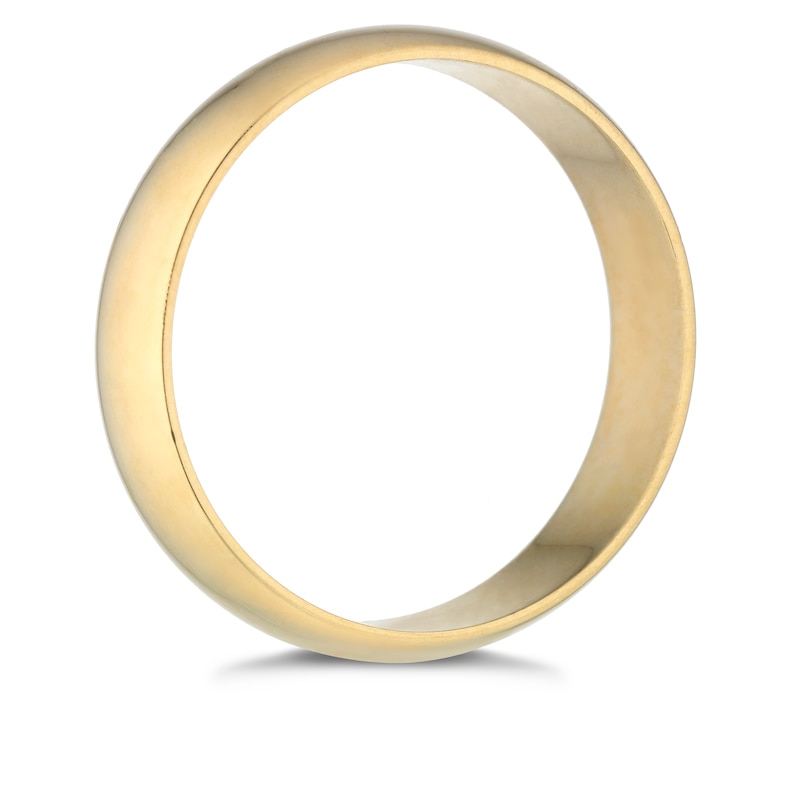 9ct Yellow Gold 5mm Extra Heavyweight D Shape Ring