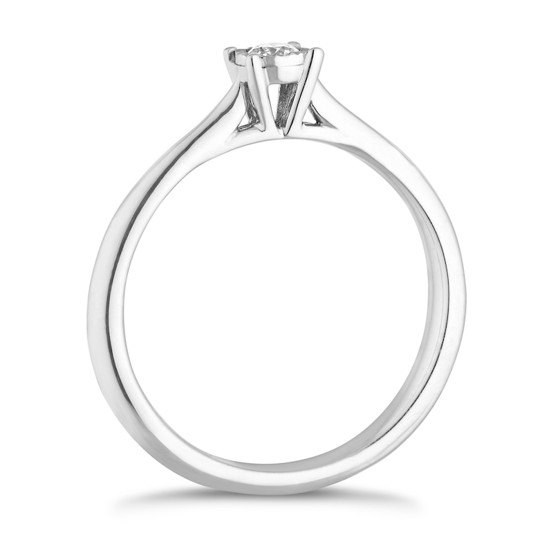 Main Image 2 of 9ct White Gold Diamond Illusion Set Solitaire Ring