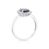 Thumbnail Image 2 of 9ct White Gold Created Sapphire Cluster Ring
