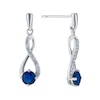 Thumbnail Image 0 of 9ct White Gold Sapphire & Diamond Earrings