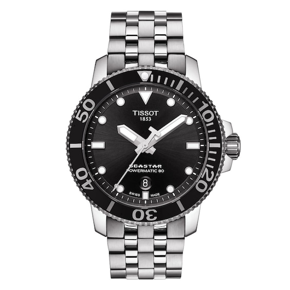 Men's Tissot Seastar 1000 Black Strap Watch
