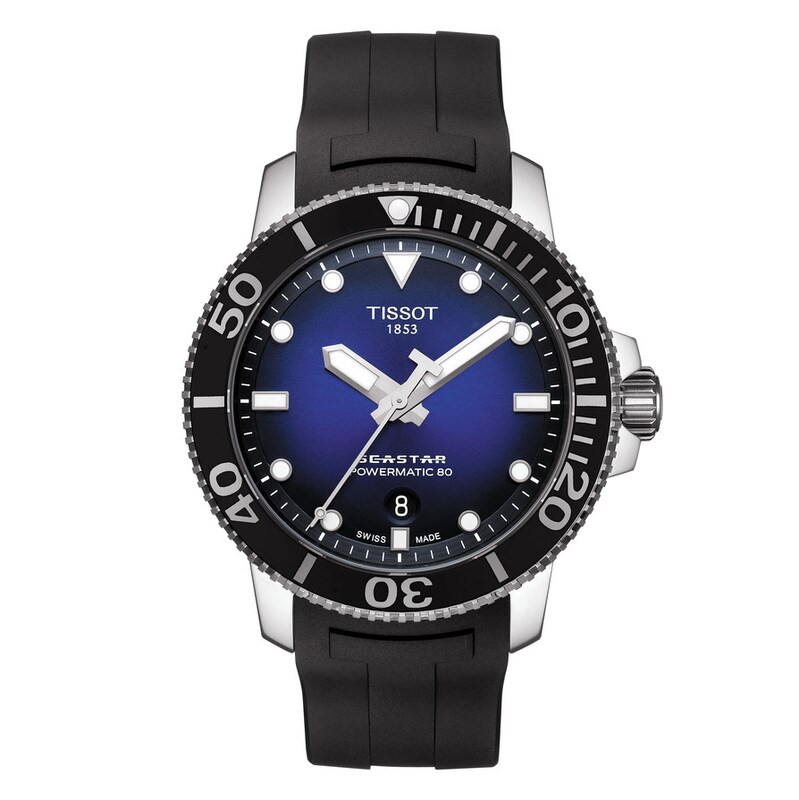 Tissot Seastar 1000 Men's Black Rubber Strap Watch