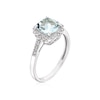 Thumbnail Image 1 of 9ct White Gold Vintage Style Aquamarine & Diamond Ring