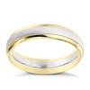 Thumbnail Image 0 of 9ct White & Yellow Gold 5mm Matt & Polish Ring