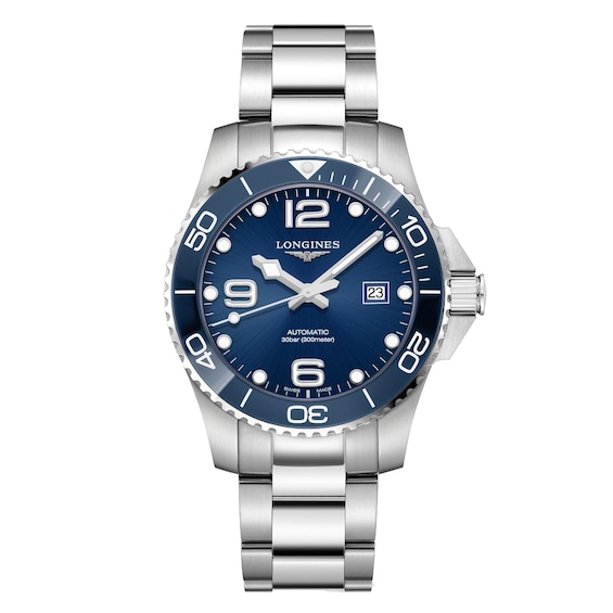 Men's Longines Hydroconquest Blue Dial & Stainless Steel Bracelet Watch