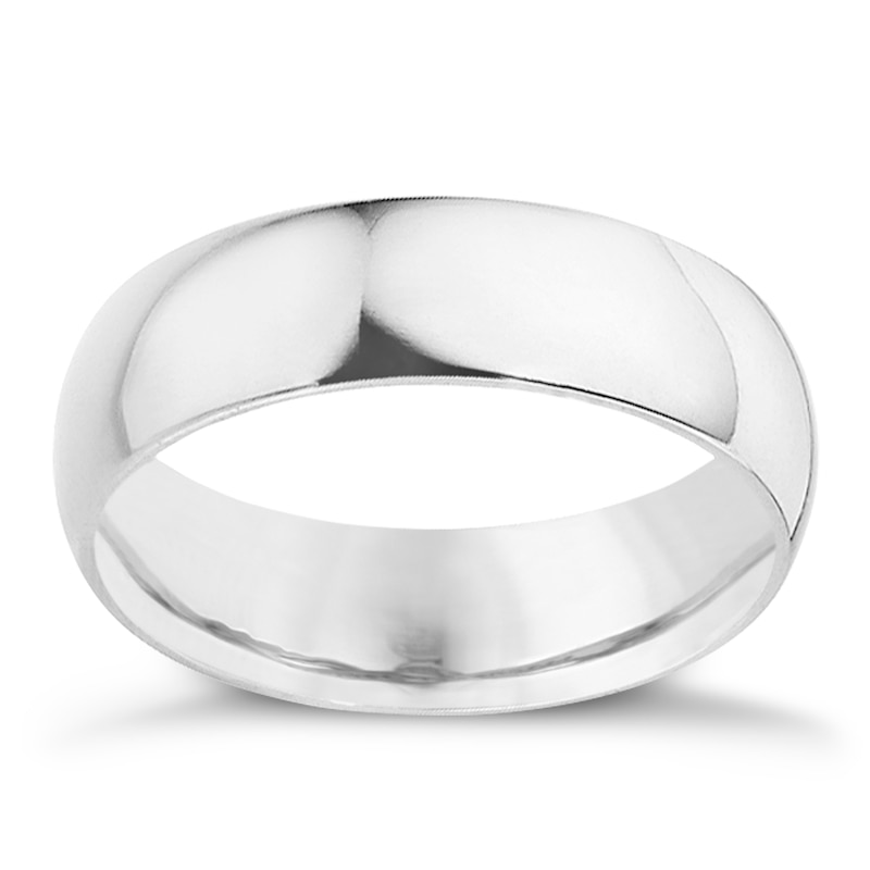 Platinum 7mm Extra Heavyweight D Shape Ring