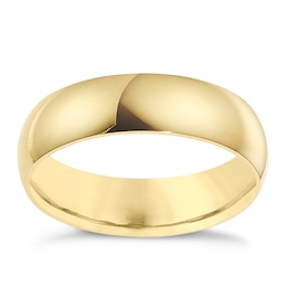 18ct Yellow Gold 8mm Extra Heavyweight D Shape Ring