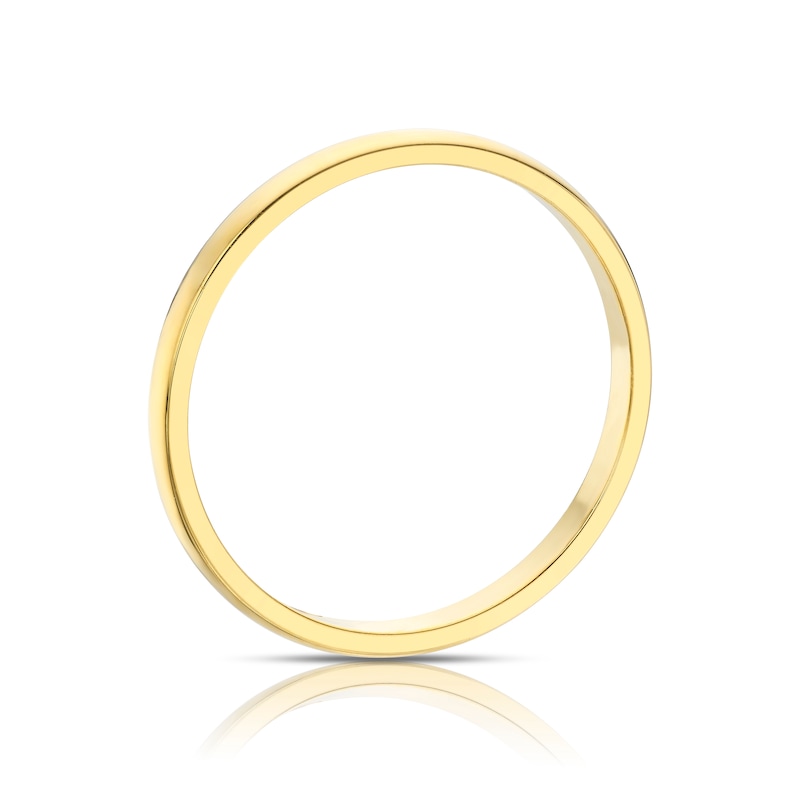 18ct Yellow Gold 2mm Extra Heavyweight D Shape Ring
