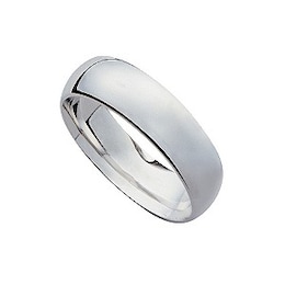 18ct White Gold 8mm Super Heavyweight Court Ring