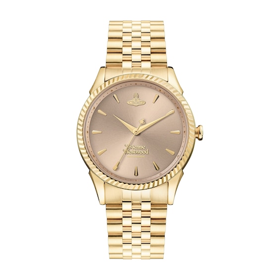 Vivienne Westwood Seymour Gold Tone Stainless Steel Bracelet Watch