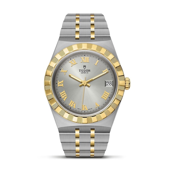 Women's Tudor Royal 34Mm 18Ct Yellow Gold & Stainless Steel Bracelet Watch