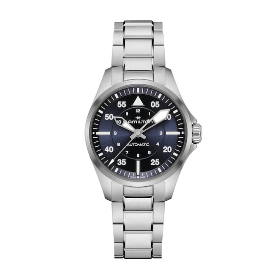 Men's Hamilton Khaki Aviation Stainless Steel Bracelet Watch