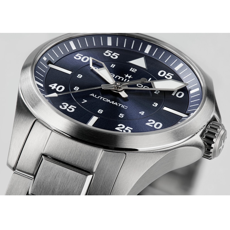 Hamilton Khaki Aviation Men's Stainless Steel Bracelet Watch