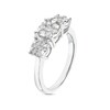 Thumbnail Image 1 of 9ct White Gold 0.50ct Total Diamond Cluster Trilogy Ring