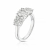 Thumbnail Image 1 of 9ct White Gold 0.75ct Total Diamond Cluster Trilogy Ring
