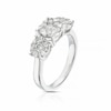 Thumbnail Image 2 of 9ct White Gold 0.75ct Total Diamond Cluster Trilogy Ring