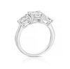 Thumbnail Image 3 of 9ct White Gold 0.75ct Total Diamond Cluster Trilogy Ring