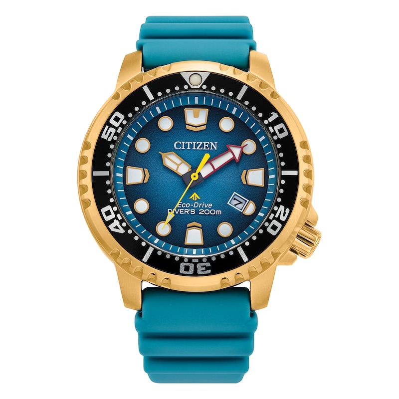 Citizen Promaster Diver Men's Teal Blue Polyurethane Strap Watch