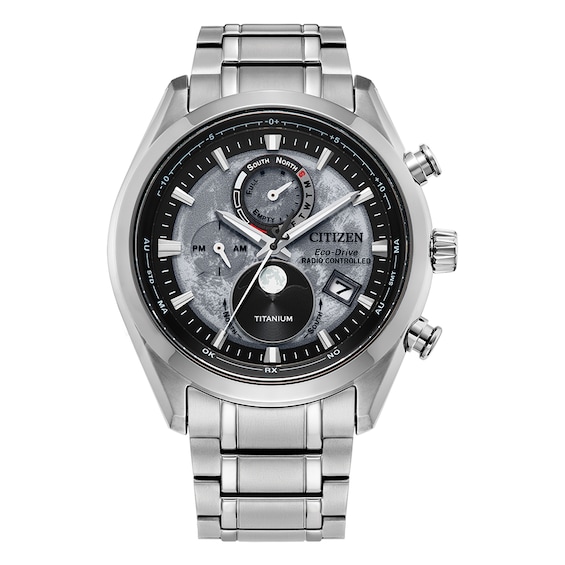 Men's Citizen Tsuki-Yomi Moon Phase Titanium Bracelet Watch