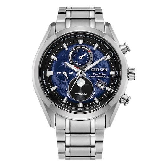 Men's Citizen Tsuki-Yomi 43Mm Moon Phase Titanium Bracelet Watch