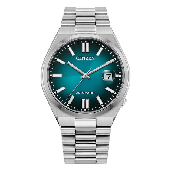 Men's Citizen Tsuyosa Blue Ombré Dial & Stainless Steel Bracelet Watch