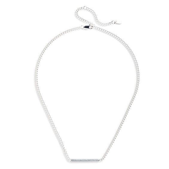 Lauren Ralph Lauren Sterling Silver Logo ID Chain Necklace
