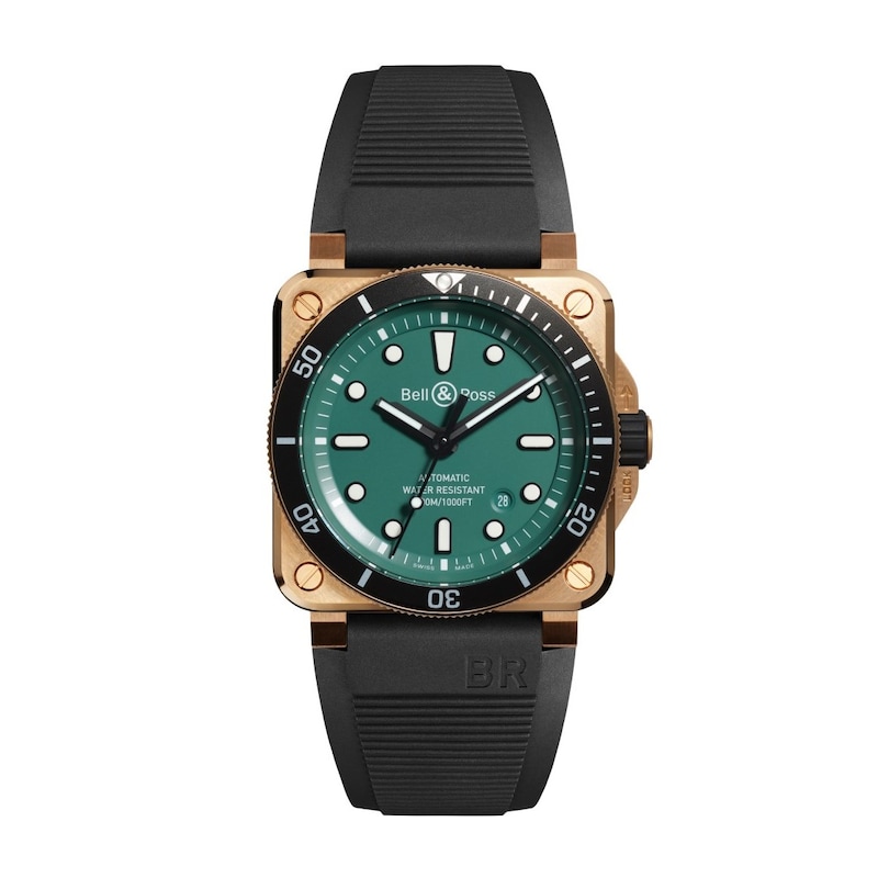 Main Image 1 of Bell & Ross BR-03 Diver 42mm Black & Green Bronze Rubber Strap Limited Edition Watch
