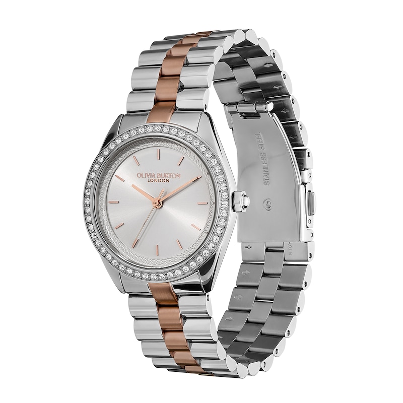 Olivia Burton Sports Luxe Bejewelled Crystal & Two-Tone Bracelet Watch